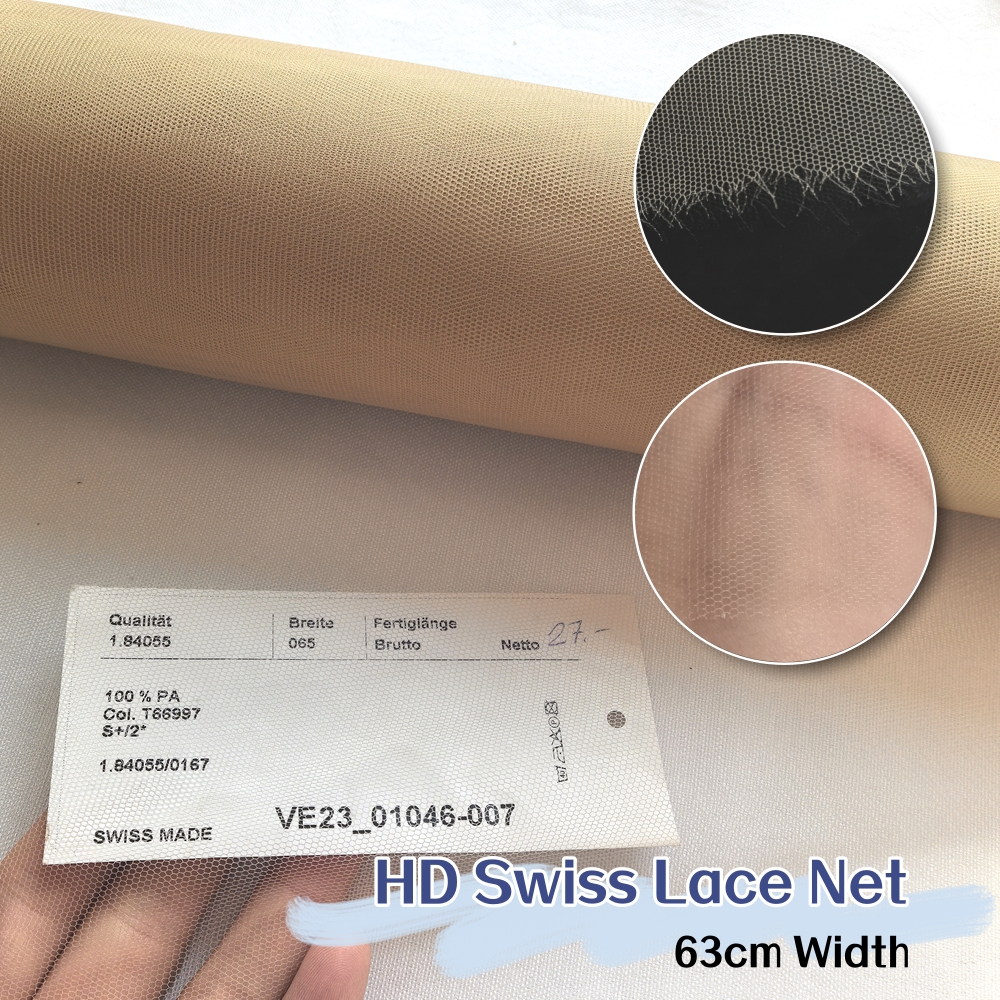 Original Swiss Lace HD Transparent For Making Wigs Closures 1.84055 Ultra Thin Invisible High Definition Swizerland Lace