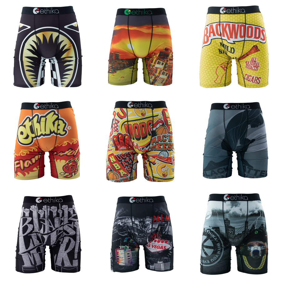 ETHIKA 1 個セクシーな男性下着ボクサー通気性の男水泳パンツプラスサイズ S-3XL メンズパンティートランクス男性のボクサーブリーフ