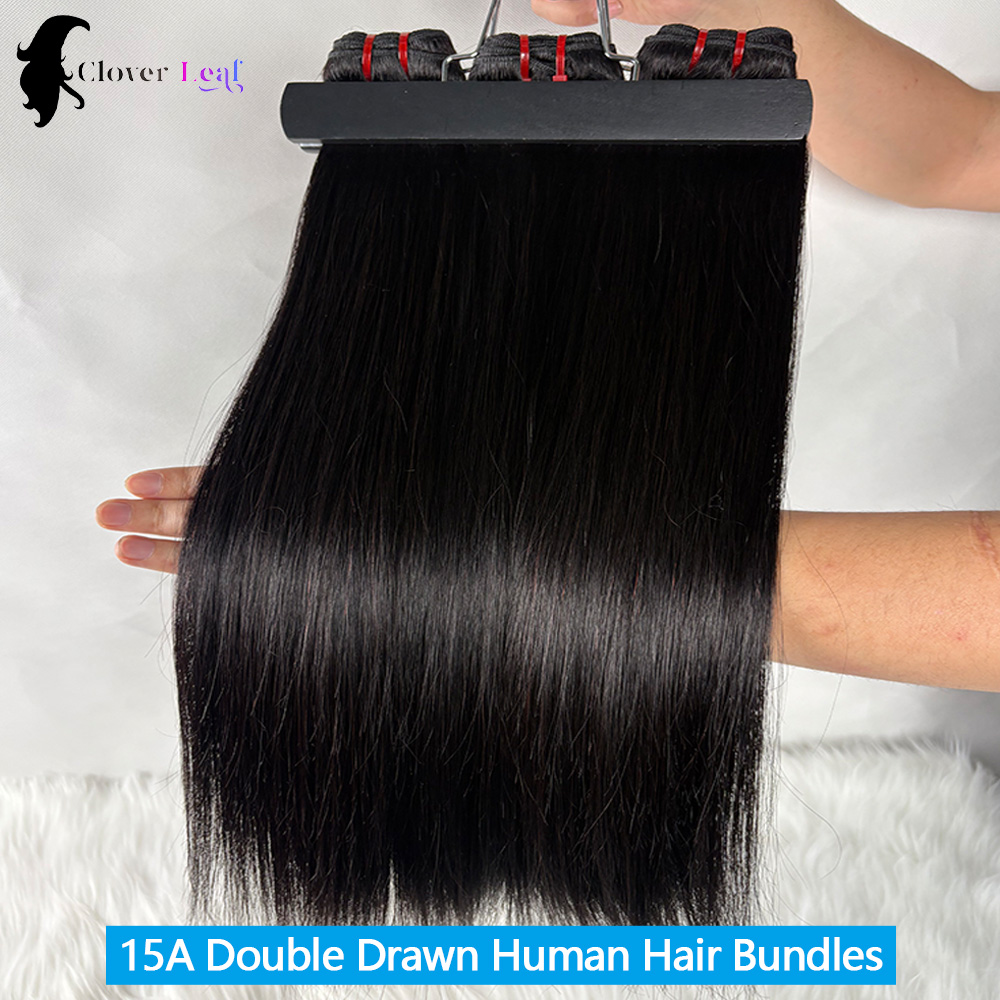 15A ダブル描画人毛バンドルベトナム生毛バンドル 100% 人毛ストレートバンドル未処理ヘアエクステンション