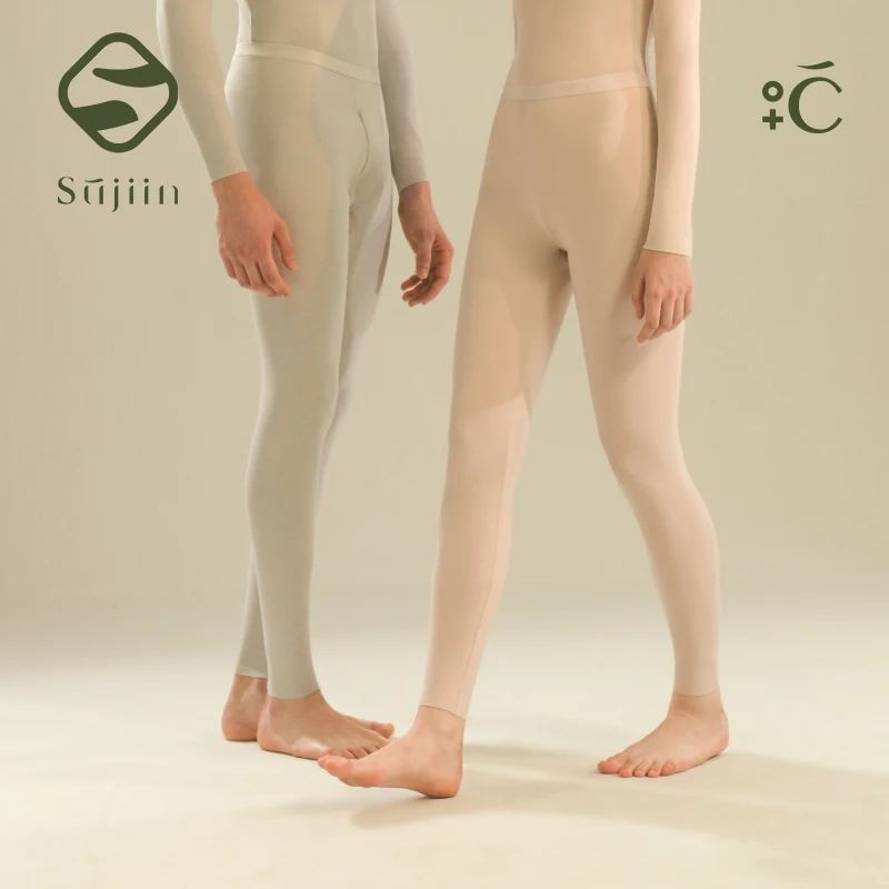 SUJIIN 熱レギンス男性女性冬シームレスロングジョンズカップル暖かい 2024 快適なソフトタイツパンツ服 WC052