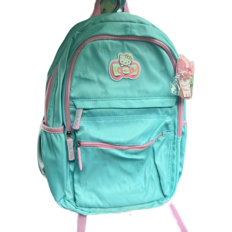 2026 新しいかわいいハローキティバックパックミントグリーン通学夏の学生バックパック mochilas 美的バッグ女の子のための Mochila