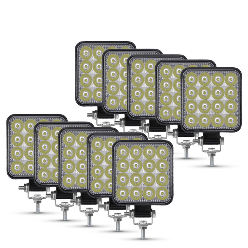 48 ワット車の LED バーワークライトミニ 16SMD スクエアラウンドワークライト 12V オートライトジープトラック 4X4 車 SUV ATV バーラ LED ヘッドライト