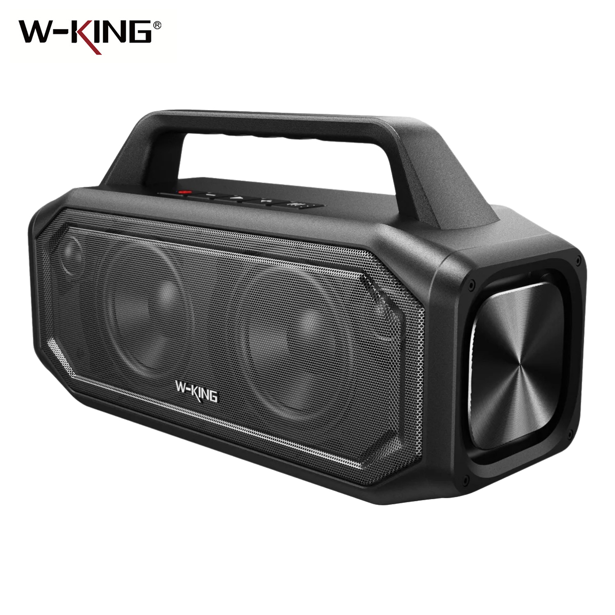 W-KING BT261-2 80W スピーカー Bluetooth ワイヤレス、ポータブル屋外スピーカー、低音ブースト付き大音量、ステレオペアリング、逆充電、IPX6 防水