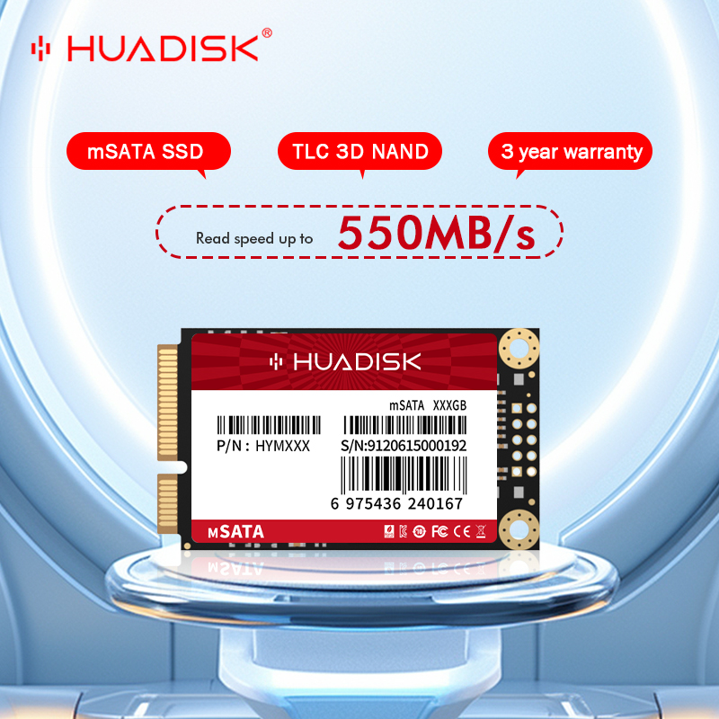 HUADISK mSATA SSD 128 ギガバイト 256 ギガバイト 512 ギガバイト 1 テラバイト 2 テラバイトミニ SATA3 内部ソリッドステートハードドライブ HP ラップトップ PC