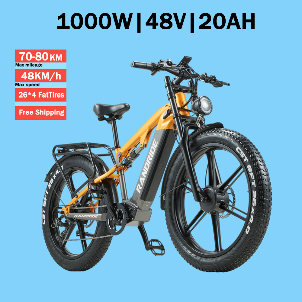 電動自転車 1000 ワットモーター 48V 20Ah バッテリー 50km/h 電動自転車 26x4 インチタイヤオフロード電動自転車マウンテン電動自転車スノーモービルバイク