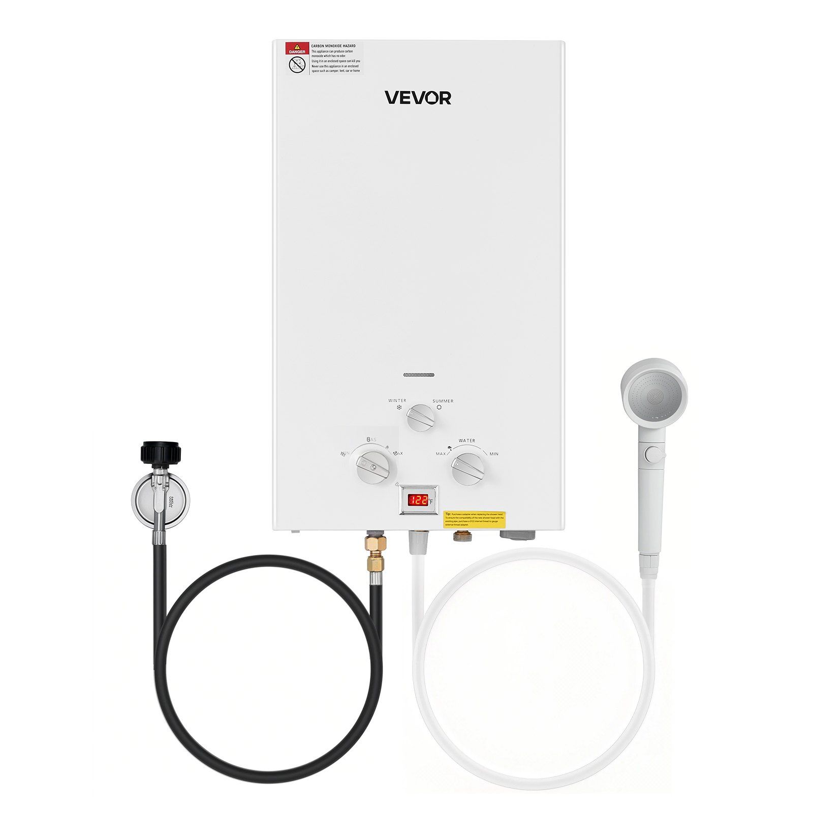 10L タンクレスプロパン給湯器壁掛けインスタント温水 LPG ガス銅熱交換器 RV 使用