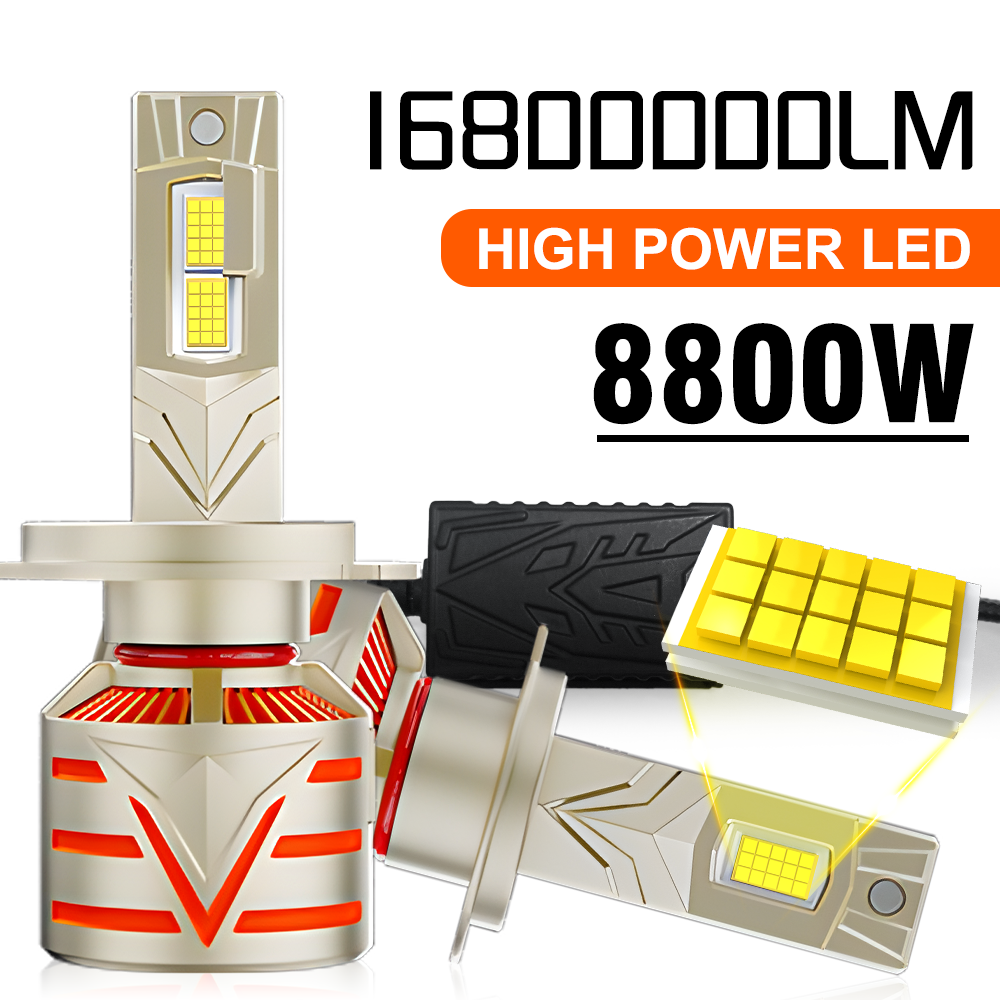 8800 ワット 16800000LM H7 H4 H11 Led ヘッドライトハイパワー 9980 CSP Canbus H1 H8 9005 HB3 9006 HB4 9012 ターボランプ車の Led ヘッドランプ