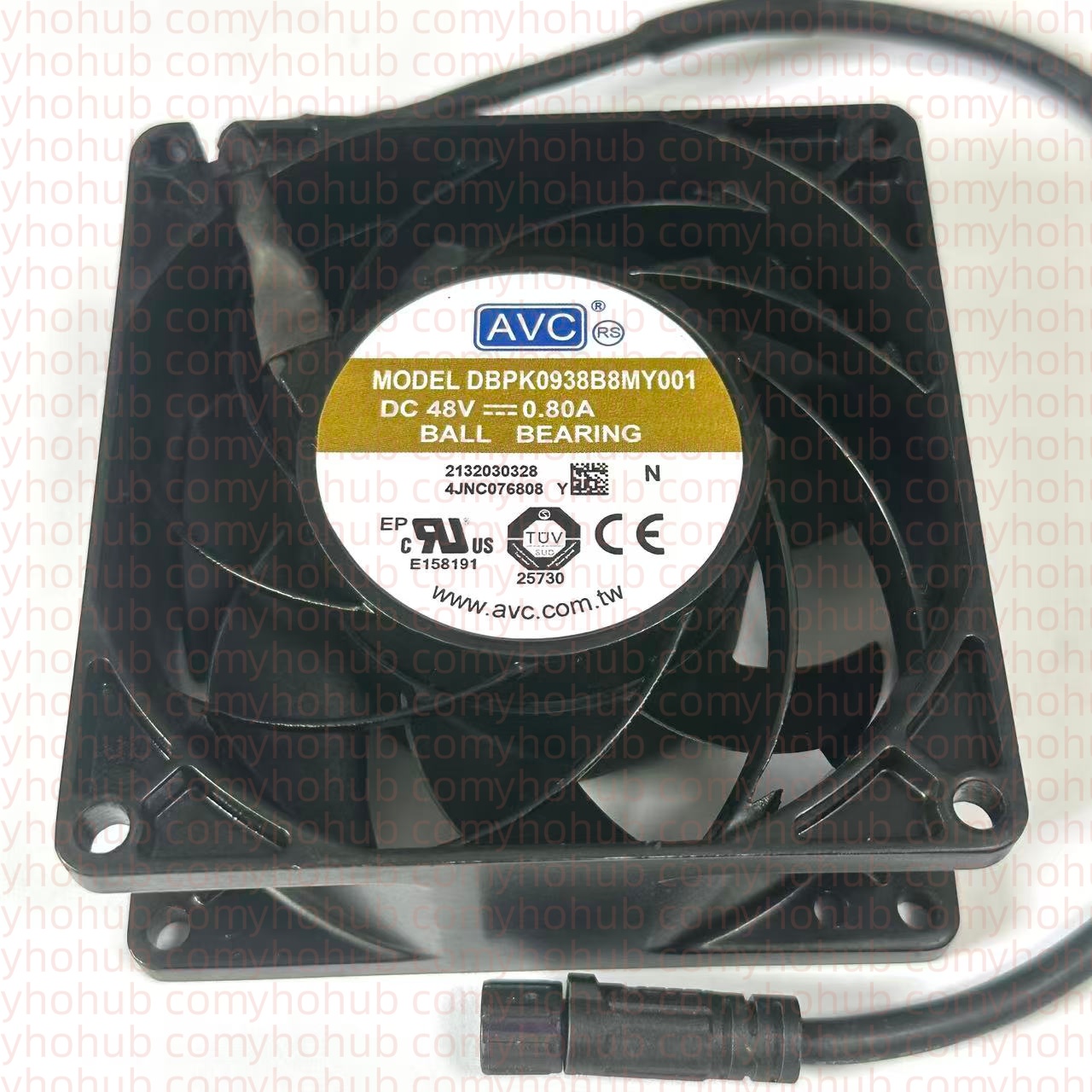 AVC DBPK0938B8MY001 IP68 DC 48V 0.8A 90x90x38mm サーバー冷却ファン