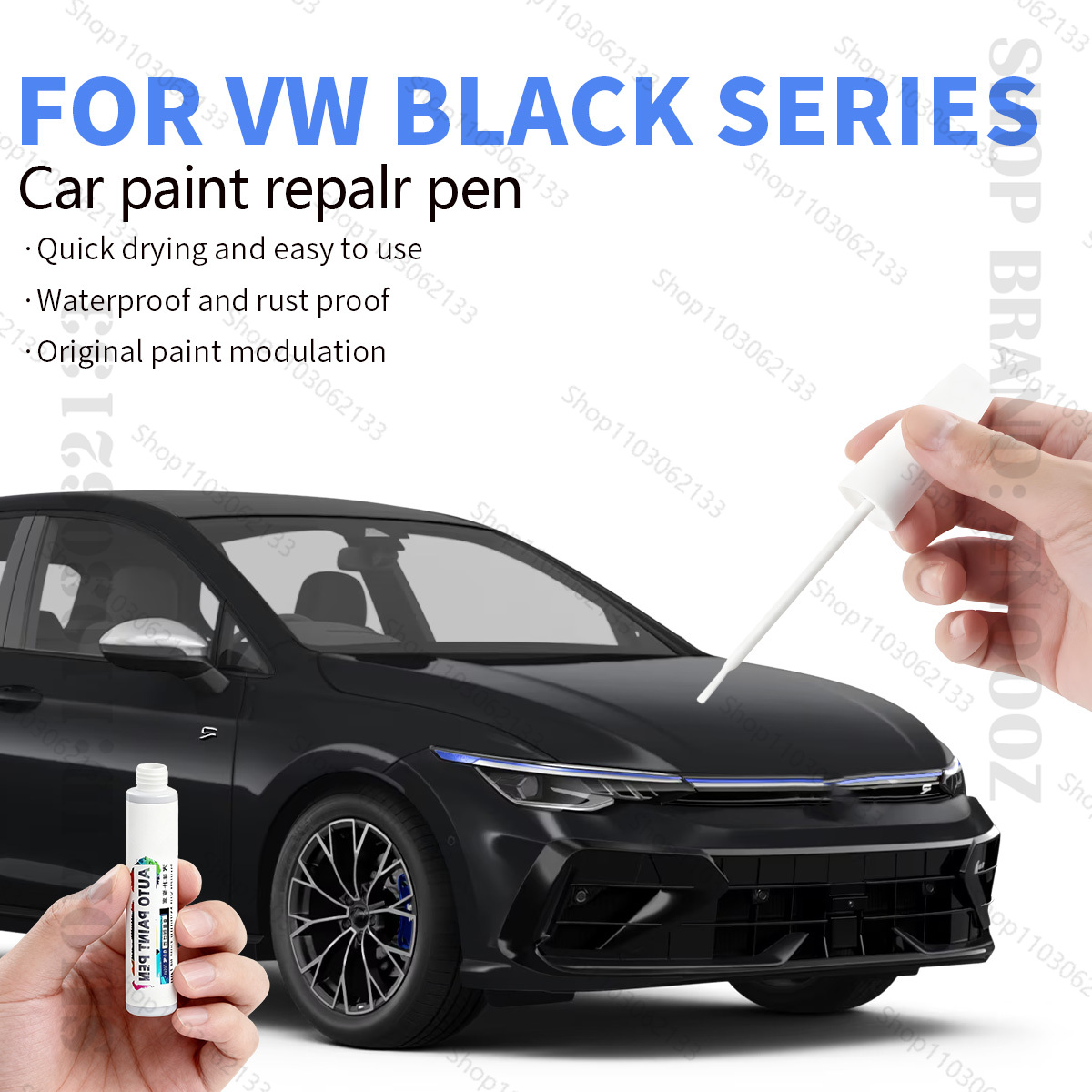 フォルクスワーゲン用車の塗装修理ペンタッチアップスクラッチリムーバー DIY オートアクセサリー黒 LZ9Y C9X LB7R LC9X LC9Z