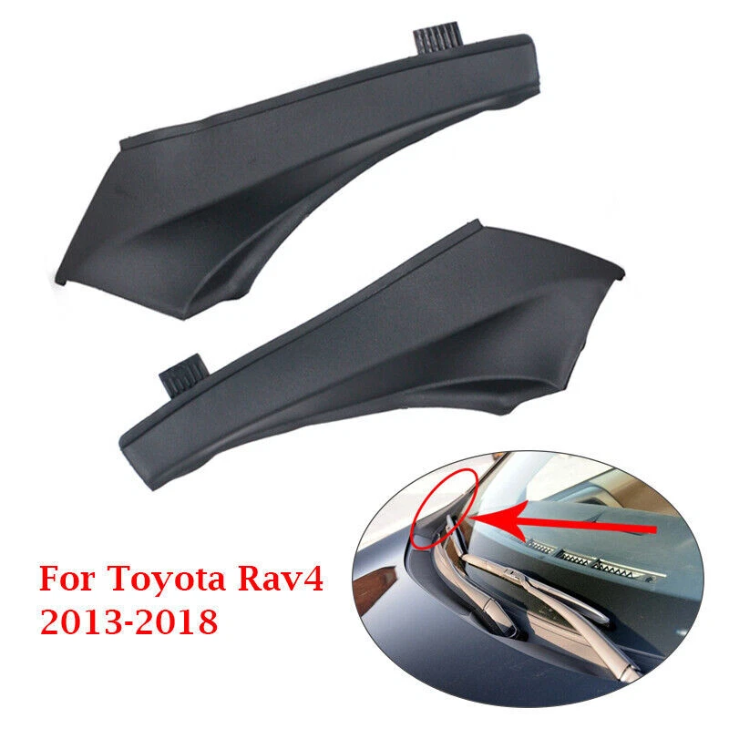 2 個車のフロントガラスコーナー偏向器ワイパーサイドカバー延長カバー 53867-0R030 53866-0R030 トヨタ RAV4 2013-2018