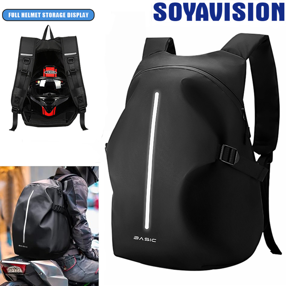 防水オートバイバックパックアウトドアスポーツモトバイカーサイクリング乗馬ヘルメットバックパック反射ビジネストラベルラップトップバッグ