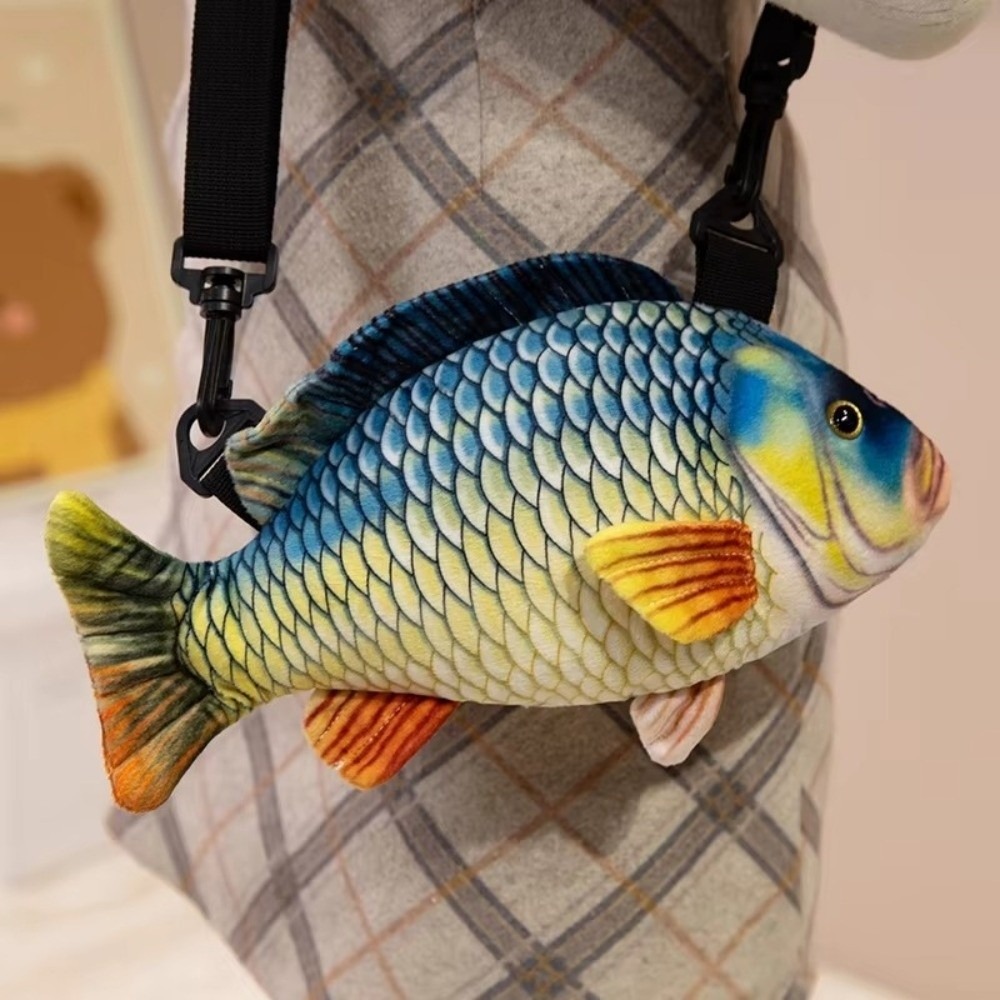 模擬かわいい模擬魚 30 センチメートルサイズ鯉デザインクロスボディバッグ素材クロスボディストラップショルダーバッグカジュアルウェア