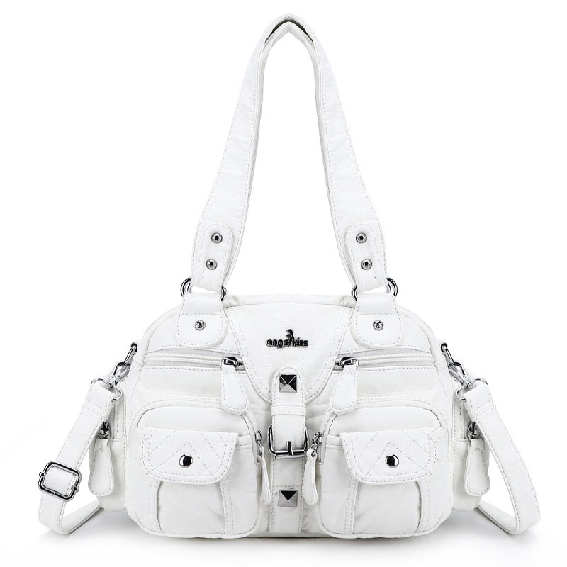 Angelkiss 女性ハンドバッグサッチェルトップハンドルハンドバッグ PU ショルダーバッグ餃子パックギフトショルダーバッグ電話マネーパック