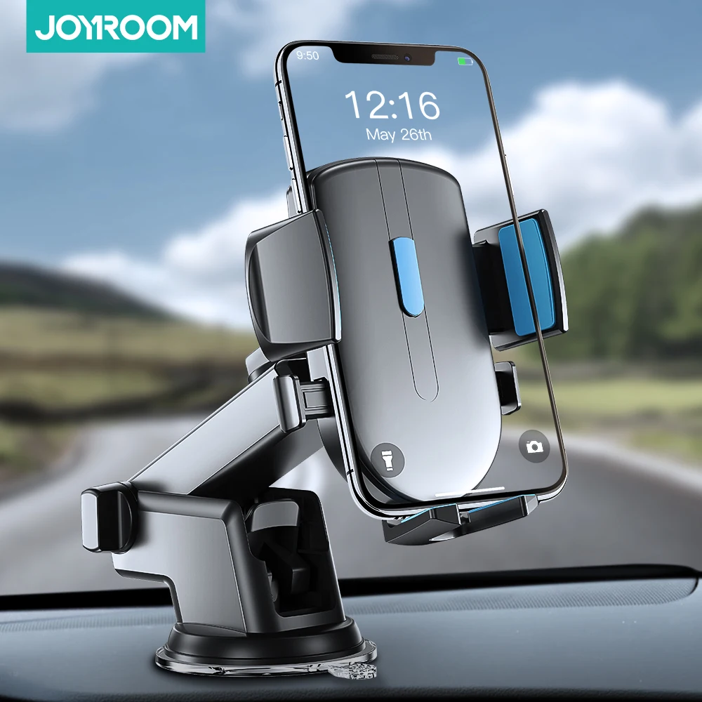 Joyroom 自動車電話ホルダースタンド 360 回転フロントガラス重力ホルダー強力な吸盤ダッシュボードマウントサポート車載電話用