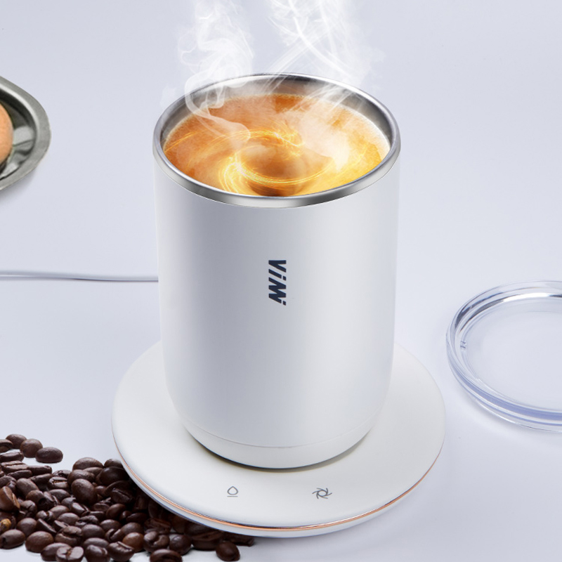 55℃マグヒーター自動撹拌マグコーヒーミルクミキシングマグステンレス鋼カップUSB電気二重絶縁スマートカップ