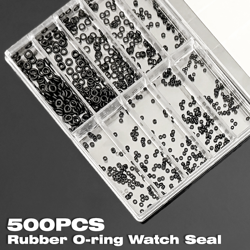 500 個ミニゴム O リングガスケットシーリングワッシャー時計リューズ防水修理アクセサリー時計屋ツール