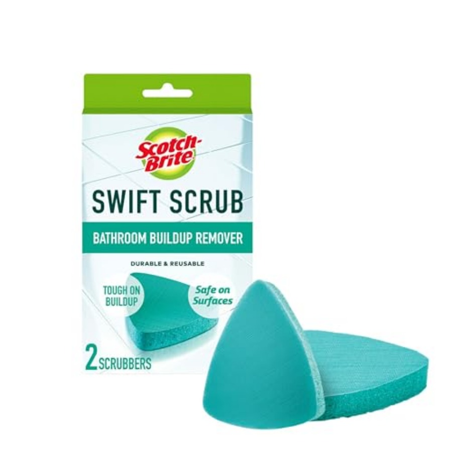 Swift スクラブバスクリーナースクラバー、浴室掃除用石鹸カス除去剤、タイル用バスルームスクラバーパッド、2バスルームC