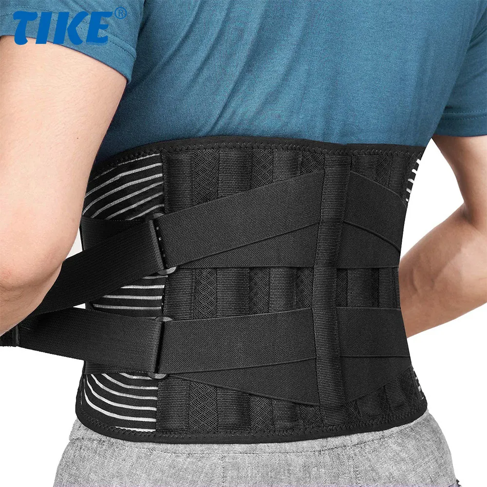 腰ブレース 6 ステー付き 滑り止め整形外科用ランバーサポート 通気性のあるウエストサポートベルト メンズ レディース ジム痛み緩和