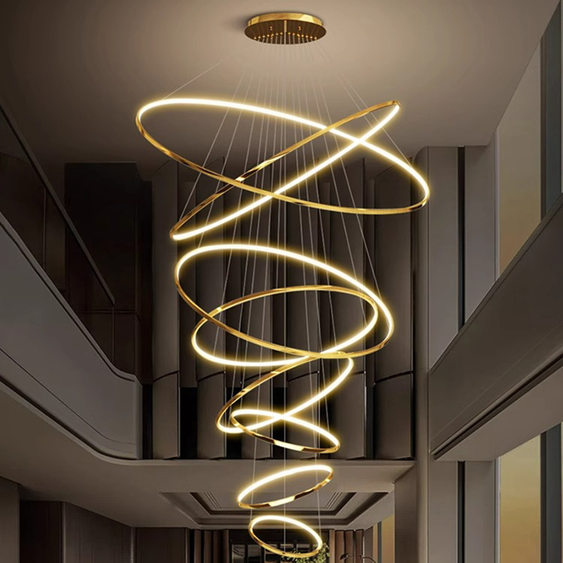 現代の家の装飾 LED ライトペンダントライトランプ forstaircase リビングルーム用シャンデリア吊り下げライト屋内照明
