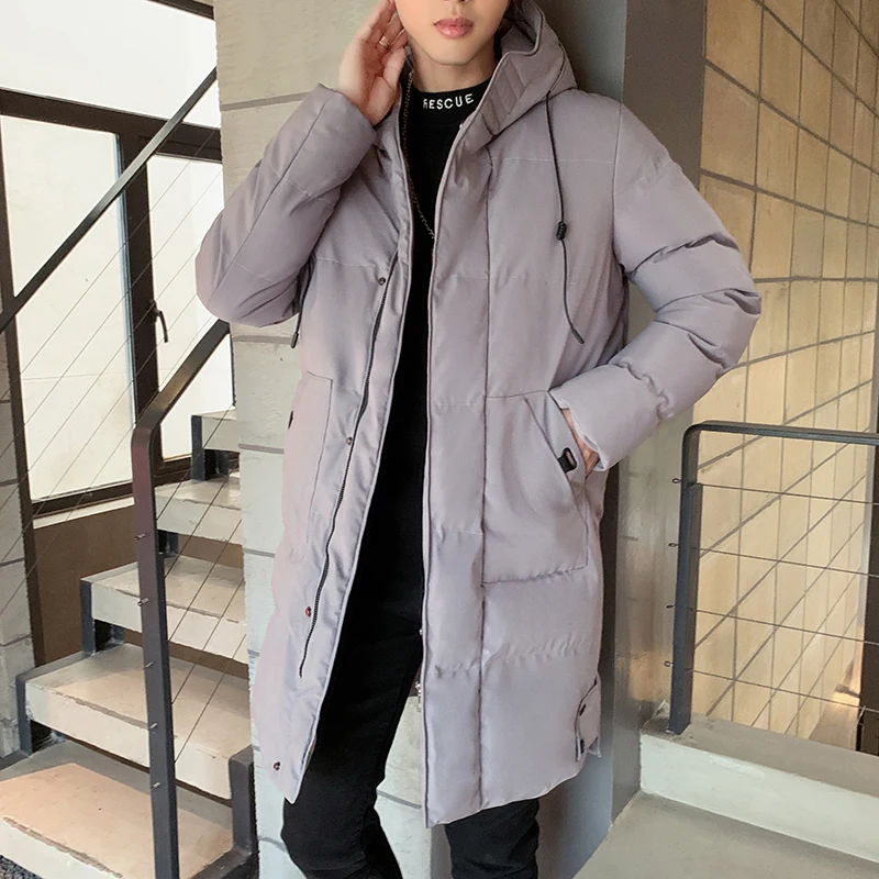 フード付きカジュアル冬パーカーコートメンズロングダウンジャケット冬コート Chaquetas サイズ 8XL 高品質男性グリーン暖かいパーカー