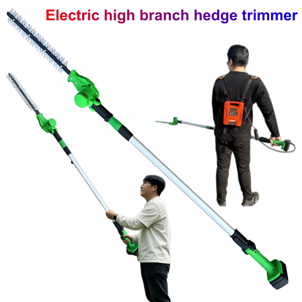 Electric High Branch Hedge Trimmer With Telescopic For Landscaping Cordless Heckenschere Akku 헤지트리머 Cortasetos Batería 트리머정원 전정기
