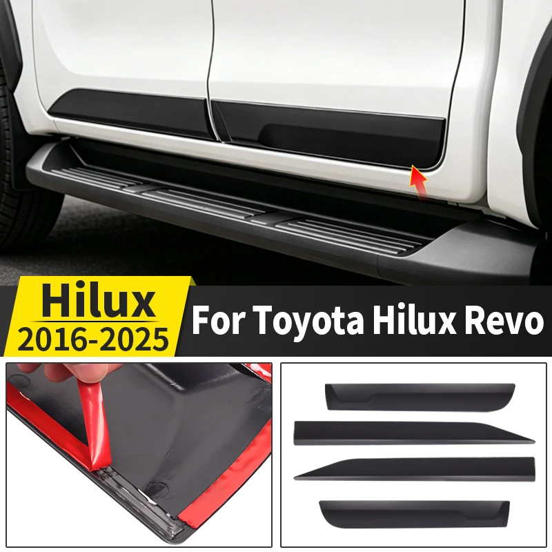 2016-2025 トヨタハイラックス車体衝突防止ストリップ装飾ストリップ外装装飾アップグレードアクセサリー