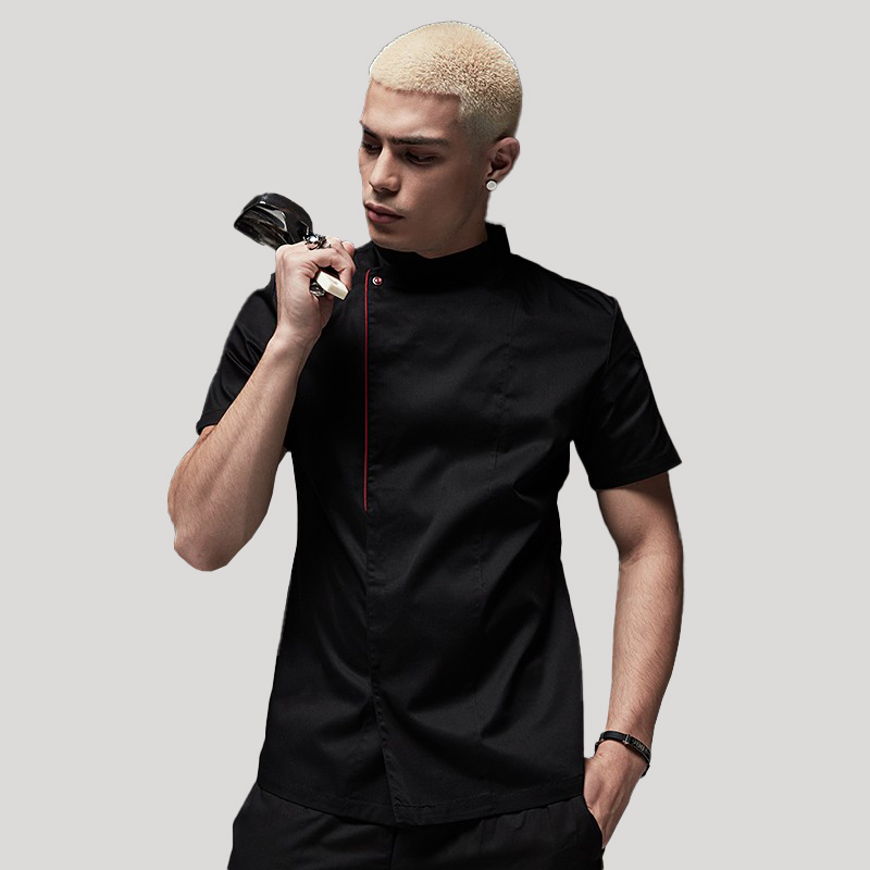 プロのシェフ制服男性用クッキングジャケットフードサービスレストランキッチンコックコートパン作業服カフェウェイターシャツ