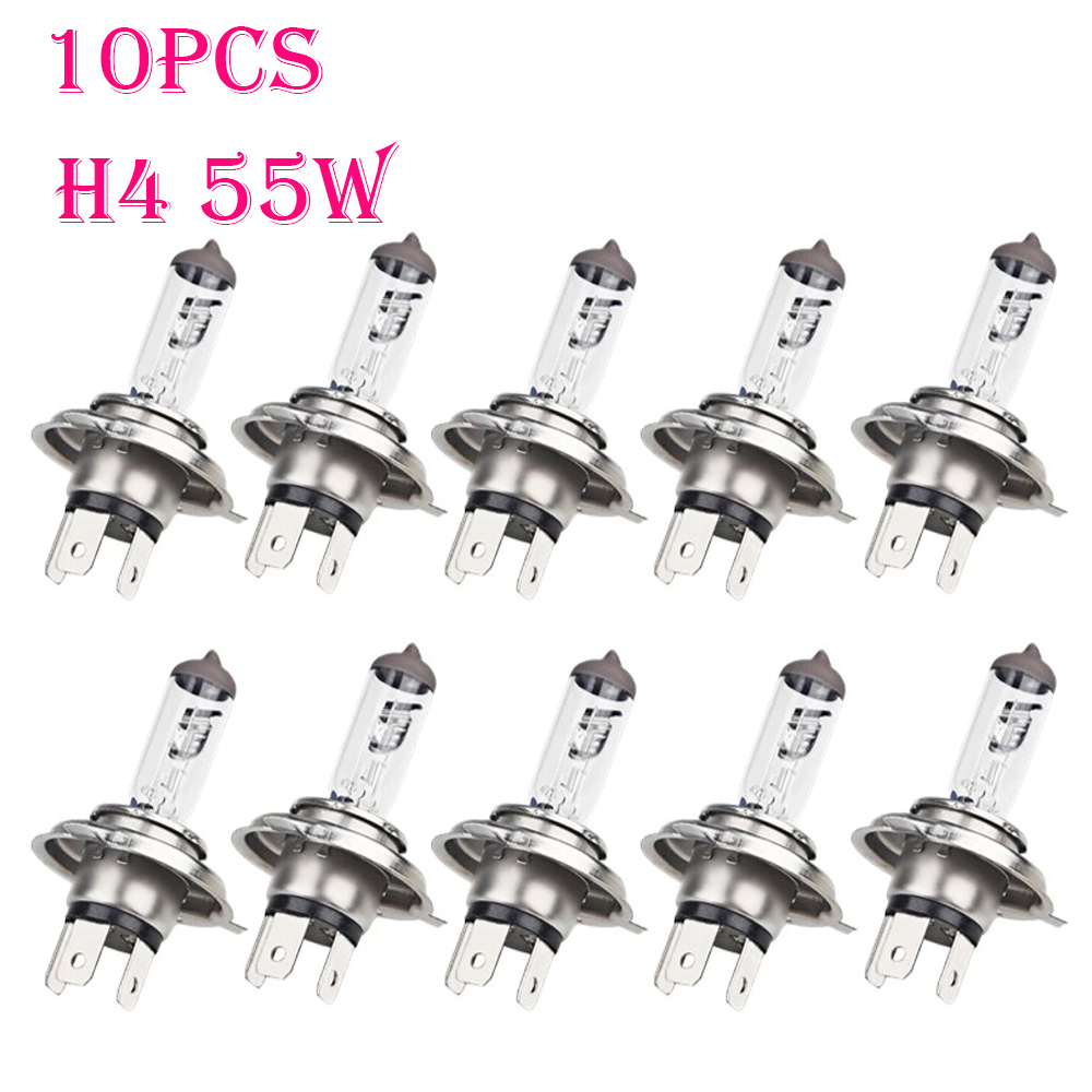 10 個 H4 55 ワットハロゲンキセノン車の電球 12V 4300K 高低ビーム車のヘッドライトラム工場価格カースタイリング駐車場 H4 コシェ