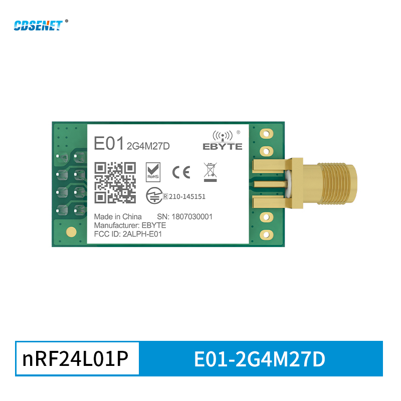 2 個 nRF24L01P 2.4GHz 500mW E01-2G4M27D SPI トランシーバー E01-2G4M27D 27dBm SMA 長距離 nRF24L01 PA LNA トランスミッター レシーバー