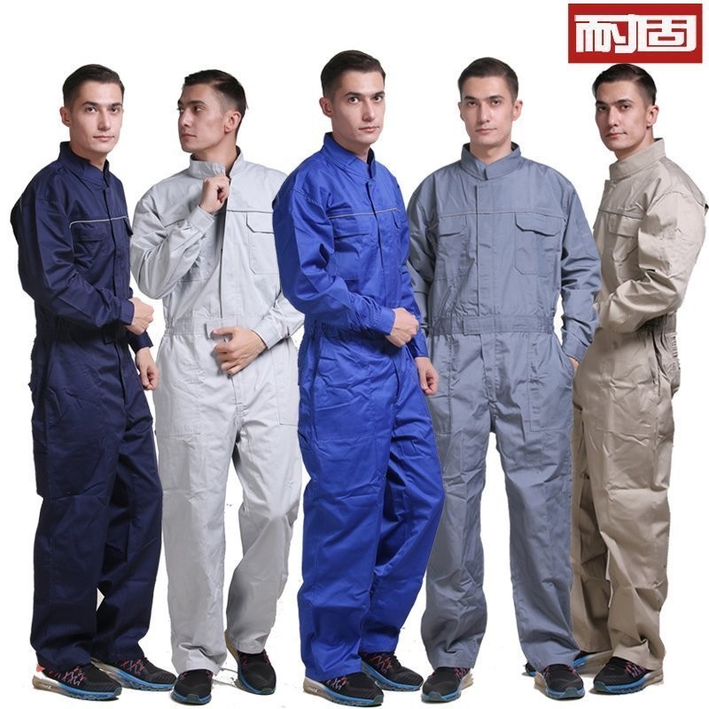 耐久性のある春と秋の男性用ワンピース作業服セット、ワンピースワークパンツ、自動車修理防塵服、労働保護服、オーダーメイドワンピーススーツ