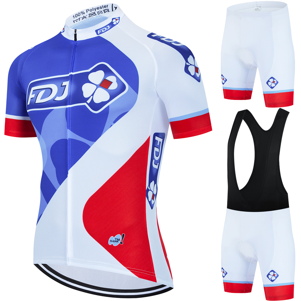 スポーツセットメンズ Mtb 服ロードバイクジャージ FDJ サイクリング機器男 2025 服ジャケット制服バイクショーツパンツブラウス