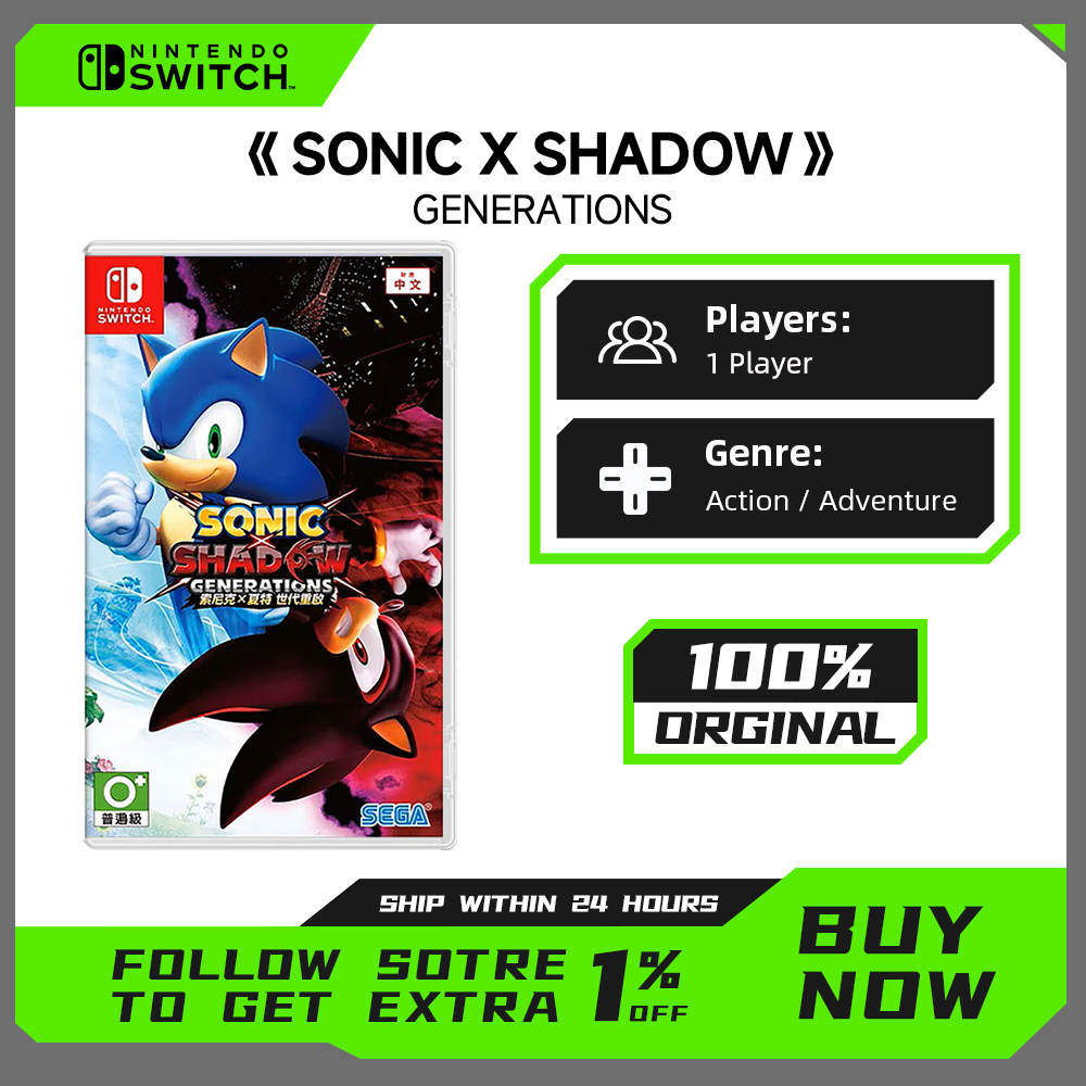 SONIC X SHADOW GENERATIONS Nintendo Switch ゲームセール 100% オリジナル物理ゲームカードサポート Nintendo Switch 用 1 プレーヤー