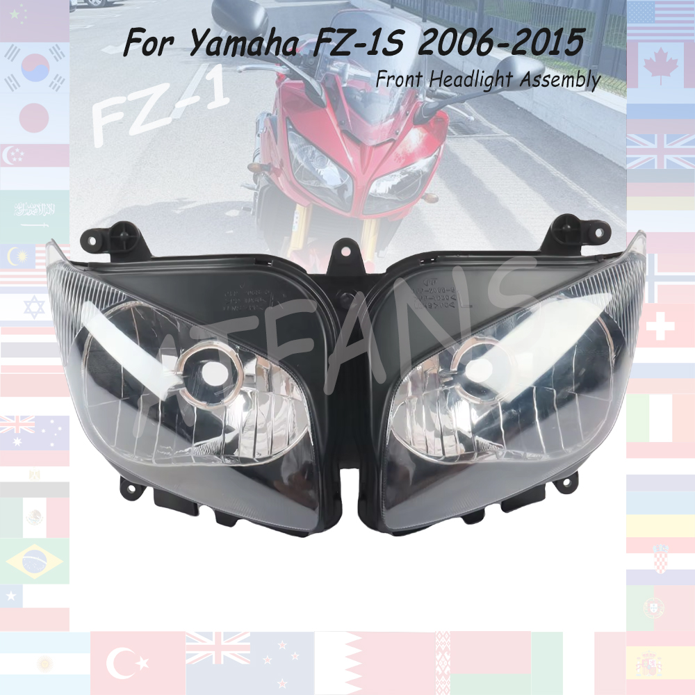 ヤマハ FZ1-S FZ1 Fazer 1000 2006-2015 FZ1S FZ1 S SA 2007 2008 2009 2010 オートバイフロントヘッドライトヘッドライトランプアセンブリ