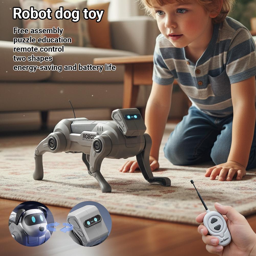 ロボット犬のおもちゃ DIY 組み立ておもちゃリモコンウォーキングとクライミングインテリジェントロボット犬のおもちゃギフト子供のため