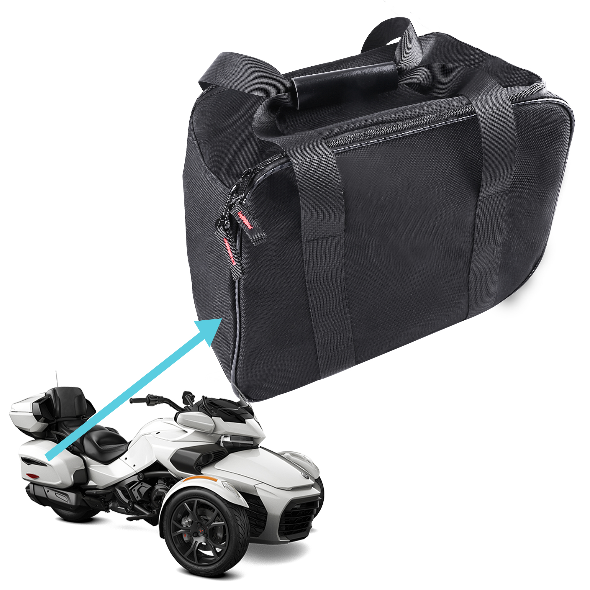 GoldFire Can Am Spyder RT オートバイユニバーサルサドルバッグ取り外し可能な EDC 荷物バッグバックパックストラップトランクオーガナイザー防水