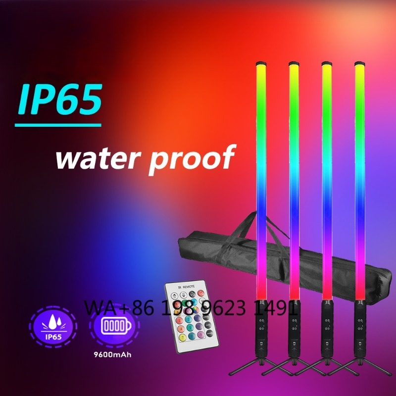 IP65 防水充電式 RGBWA LED チューブライトワイヤレス DMX バッテリーステージライトバッグ DJ パーティー結婚式イベントクラブ照明