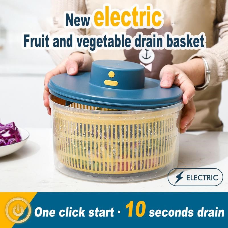 3L 電気野菜乾燥機サラダスピナー脱水機多機能果物洗濯水切りバスケット USB 充電キッチン水切り