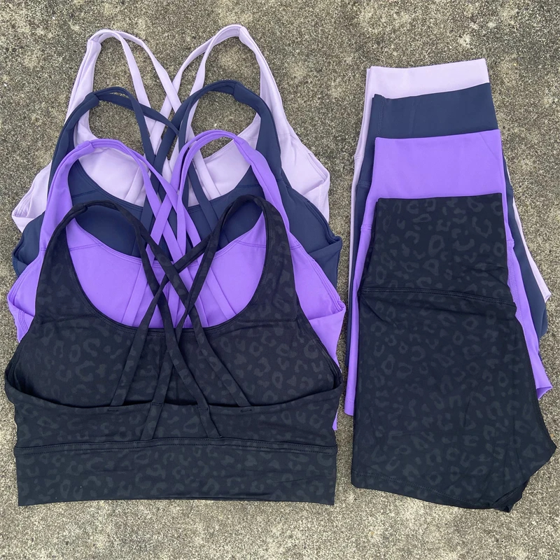 ヨガ服セット 2 ピースジムスポーツショーツセット女性クロスバックブラトップハイウエストショーツフィットネススーツランニングワークアウトトラックスーツ
