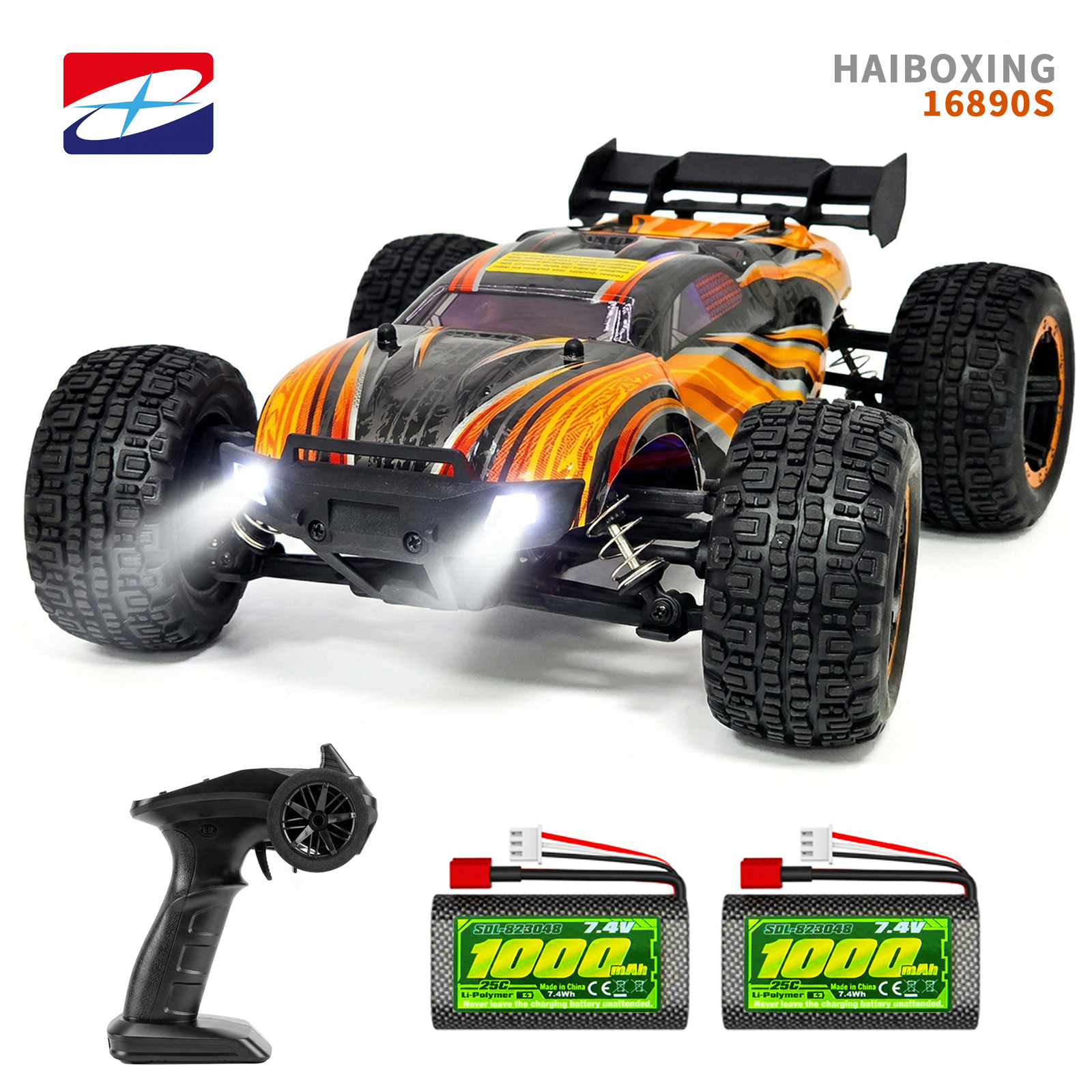 HAIBOXING 16890S 1:16 RC トラック、4WD オフロード RC カー、最高速度 25MPH、防水電子部品、あらゆる地形に適しています