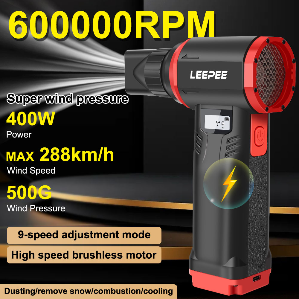 ターボブロワー 600000RPM 9 ギアジェットファン速度高速強力な暴力クリーニングブロワーファン調整可能な Type-C 充電