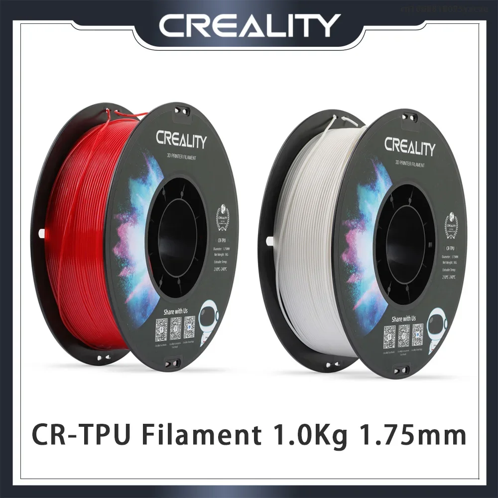 Creality オリジナル CR-TPU フィラメント 1.0Kg 1.75 ミリメートルソフト粘着性高弾性 210-240 ℃ 印刷温度 3D プリンタ材料