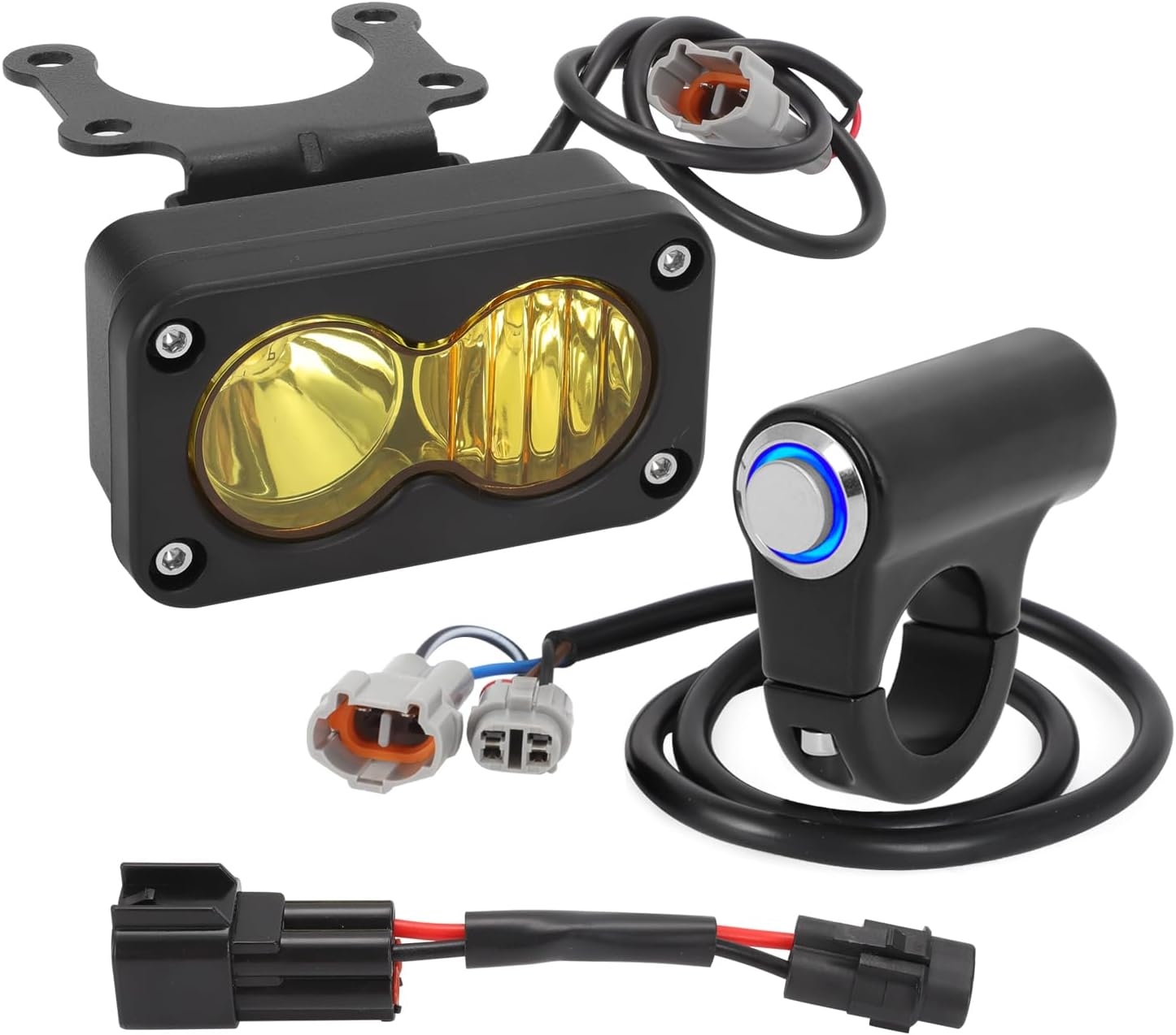 Sur Ron Sur-Ron SurRon セグウェイタラリアプラグアンドプレイ防水 20 ワットヘッドライトスイッチホワイトスポットフラッド Led ポッドコンボキットセット