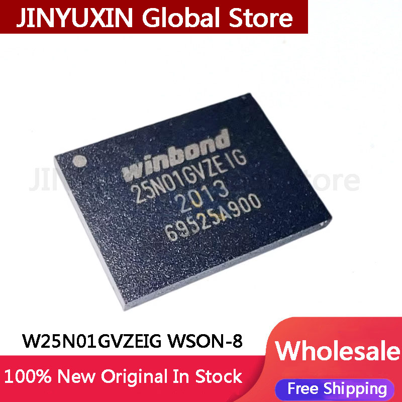5-100 個 W25N01GVZEIG 25N01GVZEIG WSON-8 3V 1Gb シリアル NAND フラッシュメモリチップ IC チップ在庫卸売