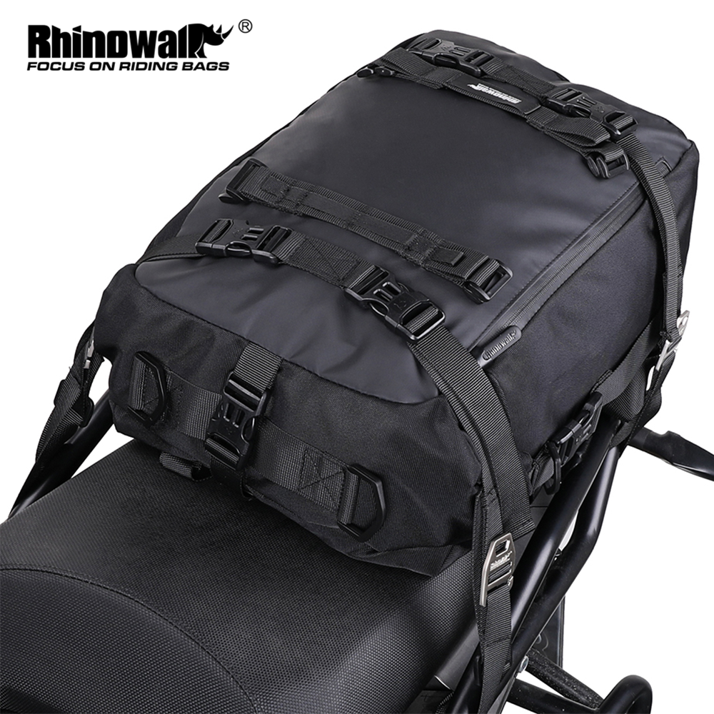 Rhinowalk オートバイ後部シートバッグ 10/20/30L 防水多機能サイクリングバックパックユニバーサルサドル修正された荷物バッグ
