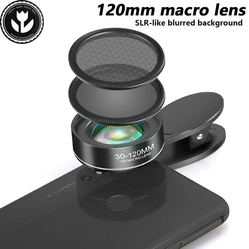 120 ミリメートルマクロレンズプロフェッショナル 5K HD スーパーマクロレンズユニバーサルクリップカメラフォトレンズ iPhone Samsung Xiaomi HUAWEI Andriod 用