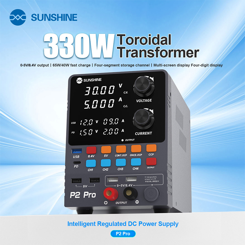 SUNSHINE P2 プロ 330 ワットインテリジェント安定化 DC 電源トロイダルトランス 30 V/5A 出力修復ツール