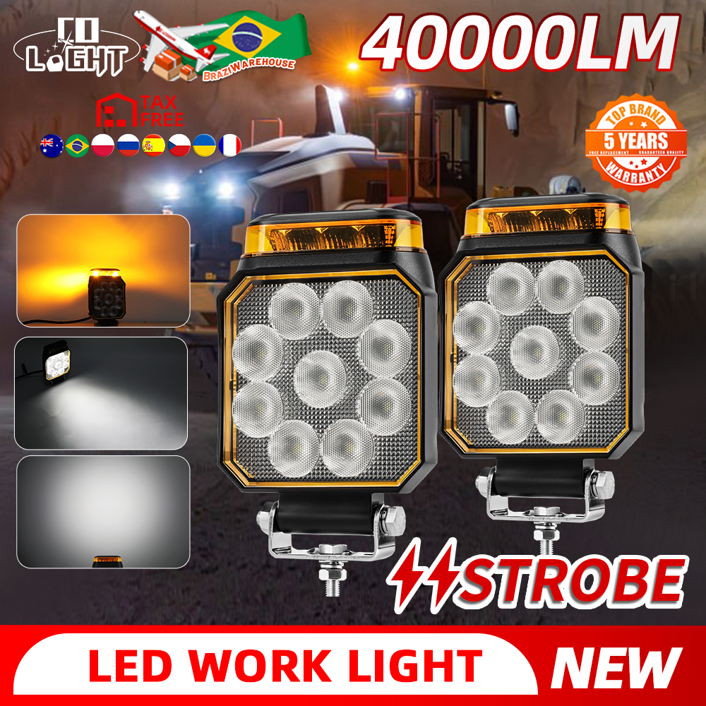 CO LIGHT 4 インチストロボ投光器 9-32V 車の Led ワークライト警告 DRL ジープトラックボートトラクター ATV オフロード 4X4 バラ LED