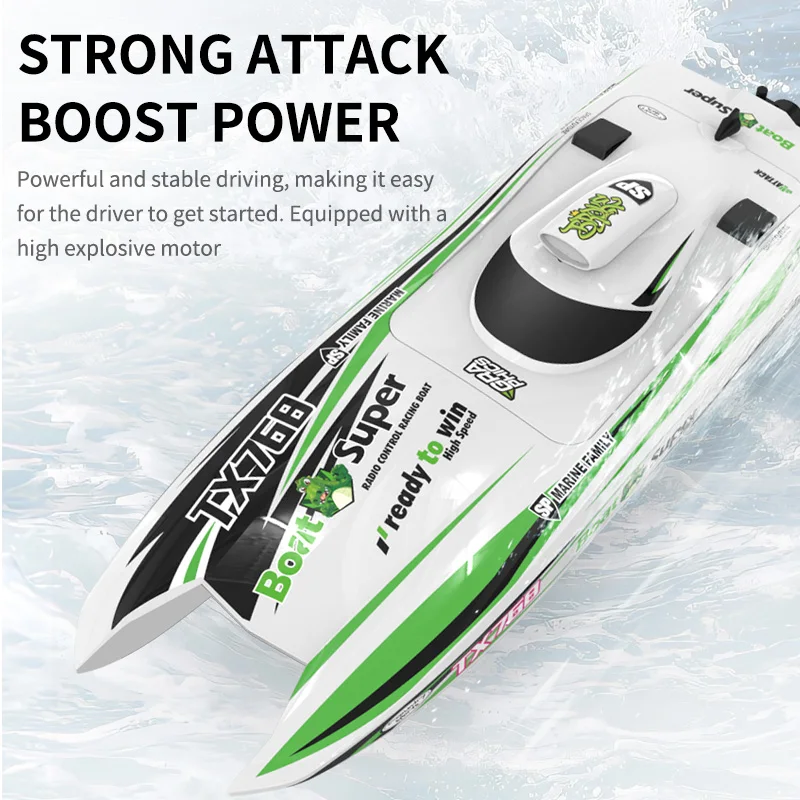 2.4 グラムブラシレスボート TX768 RC ボート 2.4 グラムリモートコントロールターボジェットスピードボート船 30 キロ/h 高速水上バイクのおもちゃ大人のため