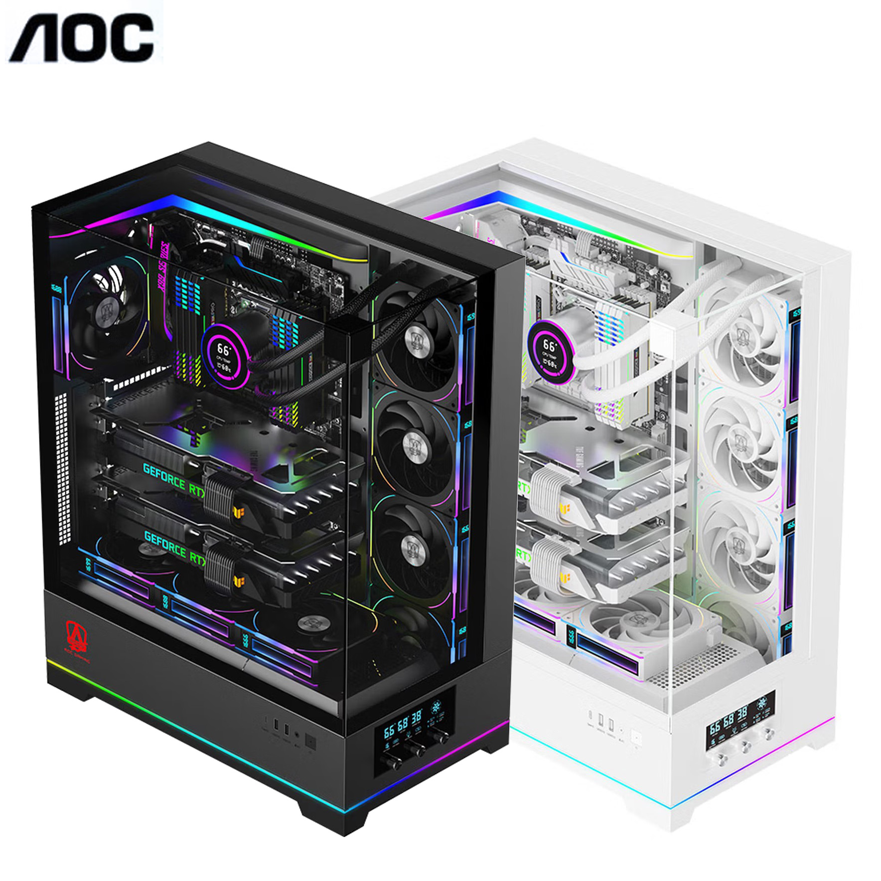 AOC ACG860/ACG880 EATX シービュールームコンピュータケース 9 スロット、デュアルグラフィックスカードサポート 480 水冷システム