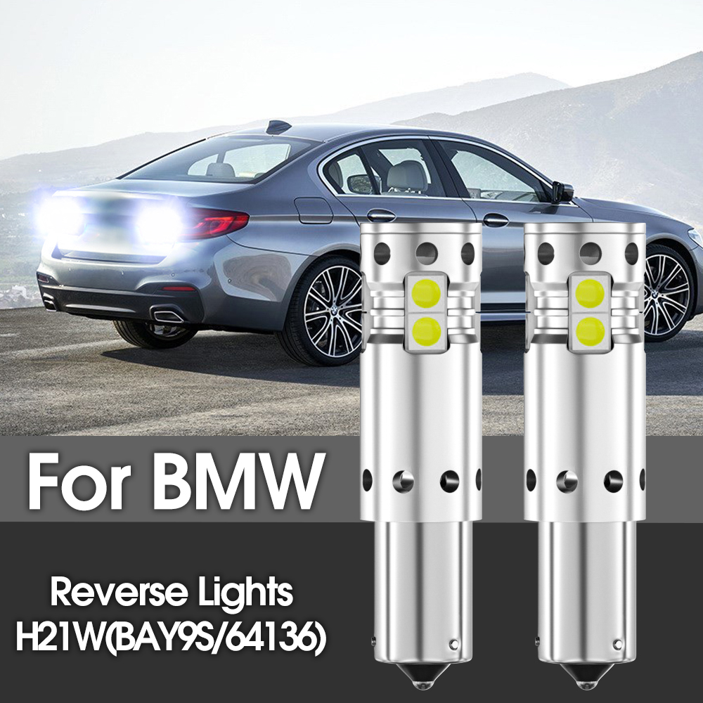 2 個 LED バックアップライト Blub リバースランプ H21W BAY9S 64136 Canbus Bmw F30 F80 F31 G30 F90 F11 G31 E61 X3 G01 F97 X6 E71 E72